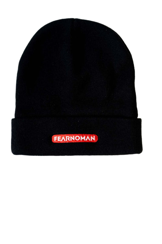 Red Logo Fear No Man Beanie