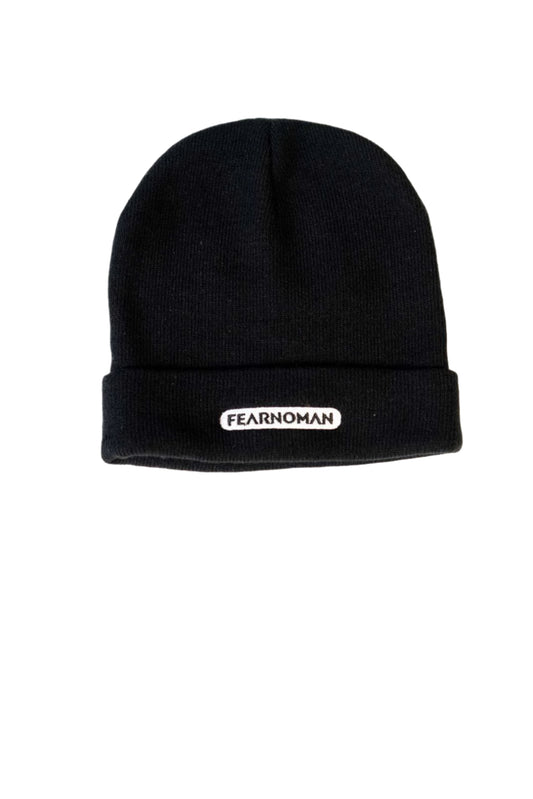 Black Logo Fear No Man Beanie