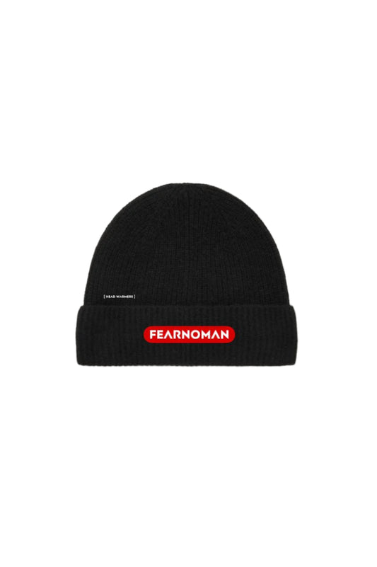 Red Logo Fear No Man Beanie