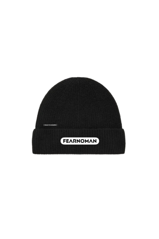 Black Logo Fear No Man Beanie